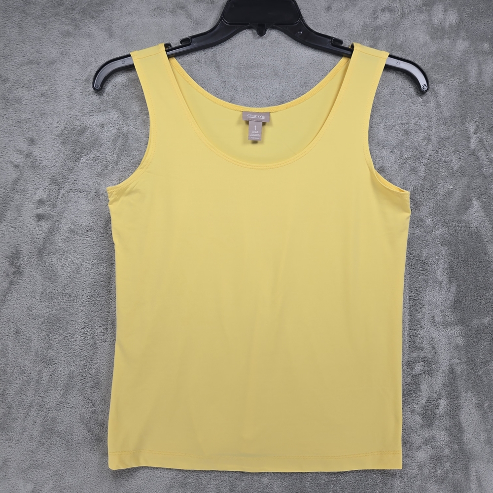 Chico's Womem's Sunny Yellow Tank Top Sz 1 EUC